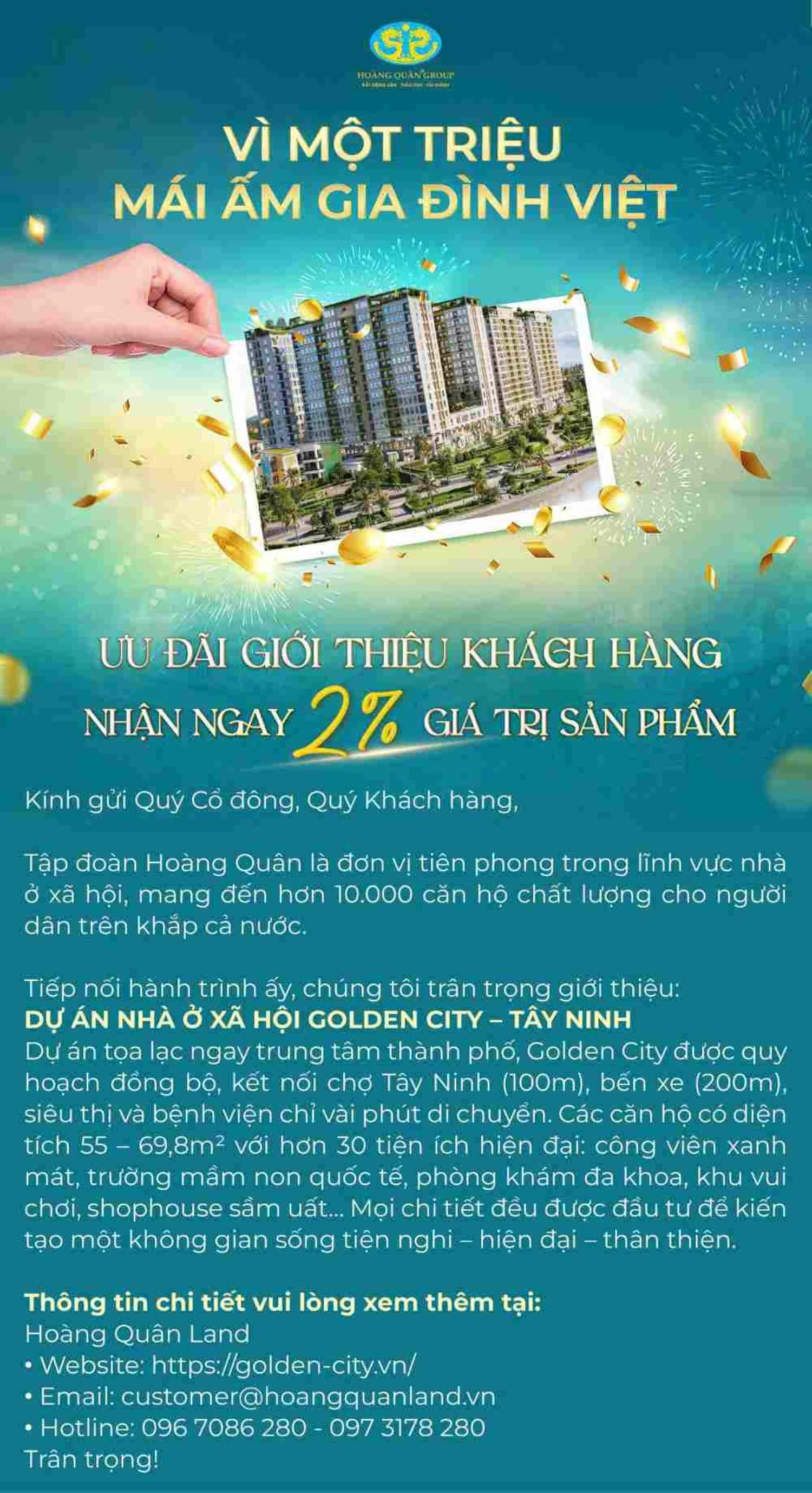 ƯU ĐÃI GIỚI THIỆU KHÁCH HÀNG - NHẬN NGAY 2% GIÁ TRỊ SẢN PHẨM