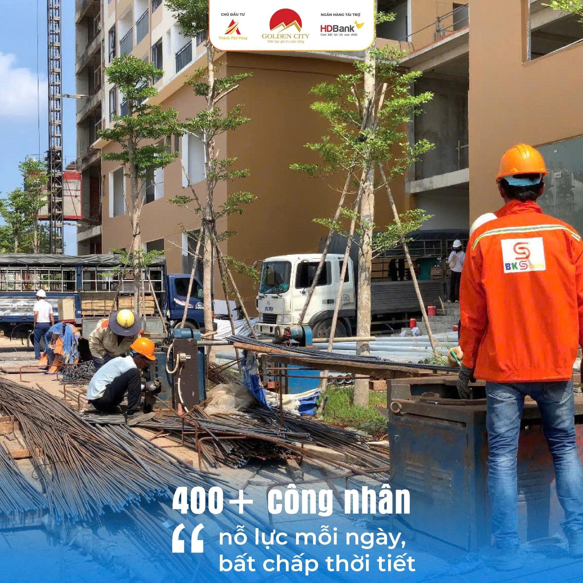 CẬP NHẬT TIẾN ĐỘ THI CÔNG TUẦN 4 THÁNG 5 TẠI GOLDEN CITY